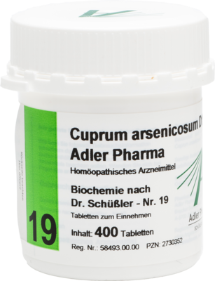 BIOCHEMIE Adler 19 Cuprum arsenicosum D 12 Tabl.