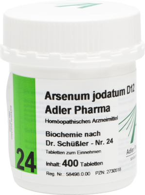 BIOCHEMIE Adler 24 Arsenum jodatum D 12 Tabletten