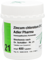 BIOCHEMIE Adler 21 Zincum chloratum D 12 Tabletten
