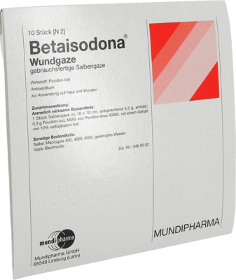 BETAISODONA Wundgaze 10x10 cm