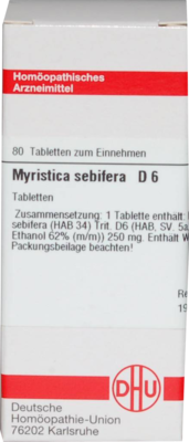 MYRISTICA SEBIFERA D 6 Tabletten