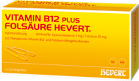VITAMIN B12 PLUS Folsäure Hevert a 2 ml Ampullen