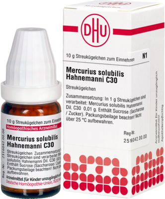 MERCURIUS SOLUBILIS Hahnemanni C 30 Globuli