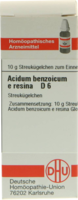 ACIDUM BENZOICUM E Resina D 6 Globuli