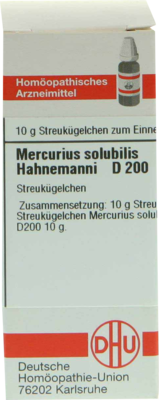MERCURIUS SOLUBILIS Hahnemanni D 200 Globuli