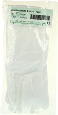 HANDSCHUHE Zwirn BW Gr.10 weiß