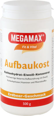 MEGAMAX Aufbaukost Erdbeere Pulver