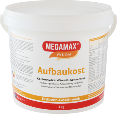 MEGAMAX Aufbaukost Erdbeere Pulver