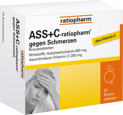 ASS + C-ratiopharm gegen Schmerzen Brausetabletten