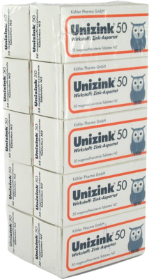 UNIZINK 50 magensaftresistente Tabletten
