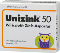 UNIZINK 50 magensaftresistente Tabletten