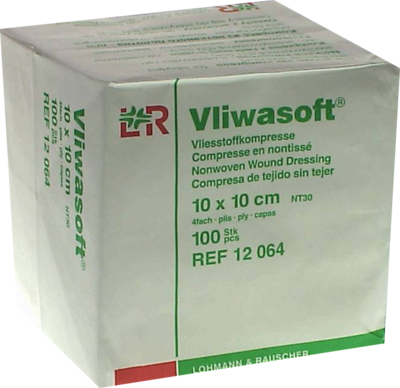 VLIWASOFT Vlieskompressen unsteril 10x10 cm 4l.