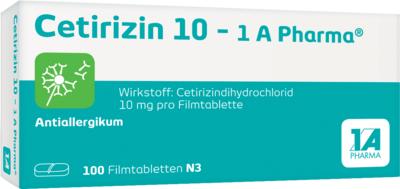 CETIRIZIN 10-1A Pharma Filmtabletten