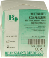 VLIESSTOFF-KOMPRESSEN unsteril 10x10 cm 4fach