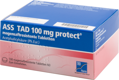ASS TAD 100 mg protect magensaftres.Filmtabletten