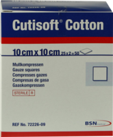 CUTISOFT Cotton Kompr.10x10 cm ster.12fach