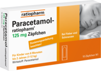 PARACETAMOL-ratiopharm 125 mg Zäpfchen