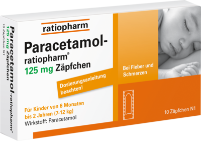 PARACETAMOL-ratiopharm 125 mg Zäpfchen