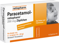 PARACETAMOL-ratiopharm 250 mg Zäpfchen