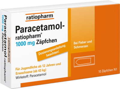 PARACETAMOL-ratiopharm 1.000 mg Zäpfchen