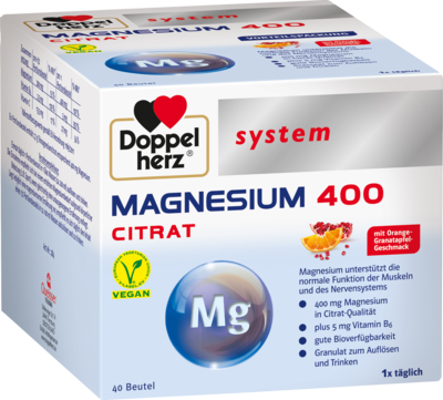 DOPPELHERZ Magnesium 400 Citrat system Granulat