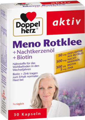 DOPPELHERZ Meno Rotklee+Nachtkerzenöl+Biotin Kaps.