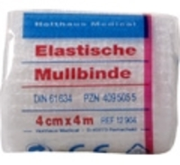 MULLBINDEN elastisch 4 cmx4 m