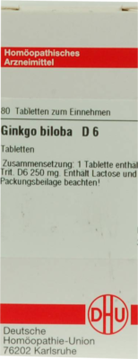 GINKGO BILOBA D 6 Tabletten