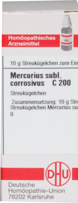 MERCURIUS SUBLIMATUS corrosivus C 200 Globuli