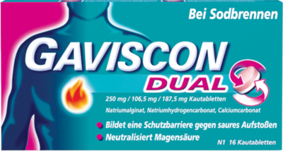 GAVISCON Dual 250mg/106,5mg/187,5mg Kautabletten