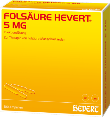 FOLSÄURE HEVERT 5 mg Ampullen