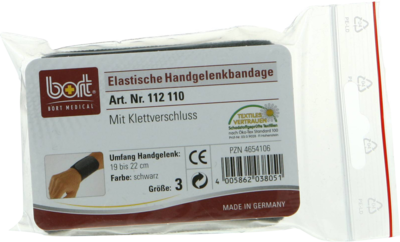 BORT Handgelenkbandage m.Klettverschl.Gr.3 schwarz