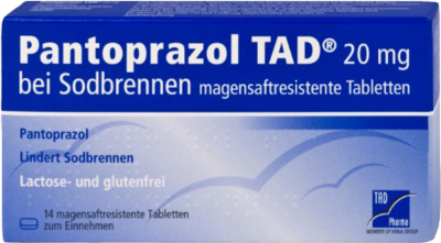 PANTOPRAZOL TAD 20 mg b.Sodbrenn. magensaftr.Tabl.