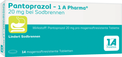 PANTOPRAZOL-1A Pharma 20mg bei Sodbrennen msr.Tab.