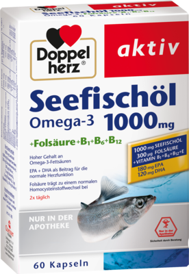DOPPELHERZ Seefischöl Omega-3 1.000 mg+Fols.Kaps.