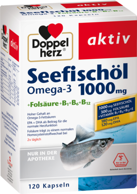 DOPPELHERZ Seefischöl Omega-3 1.000 mg+Fols.Kaps.