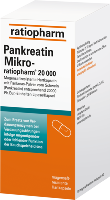 PANKREATIN Mikro-ratio.20.000 magensaftr.Hartkaps.