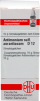 ANTIMONIUM SULFURATUM aurantiacum D 12 Globuli