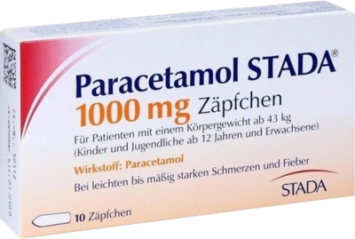 PARACETAMOL STADA 1000 mg Zäpfchen