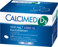 CALCIMED D3 500 mg/1000 I.E. Kautabletten
