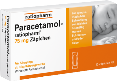 PARACETAMOL-ratiopharm 75 mg Zäpfchen