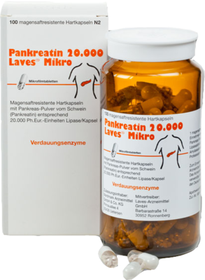 PANKREATIN 20.000 Laves Mikro magensaftr.Hartkaps.