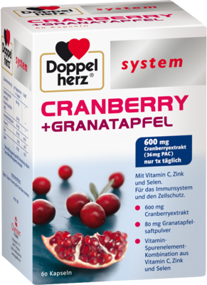 DOPPELHERZ Cranberry+Granatapfel system Kapseln