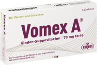 VOMEX A Kinder-Suppositorien 70 mg forte
