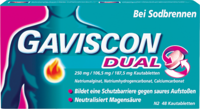 GAVISCON Dual 250mg/106,5mg/187,5mg Kautabletten