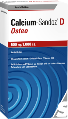 CALCIUM SANDOZ D Osteo 500 mg/1.000 I.E. Kautabl.