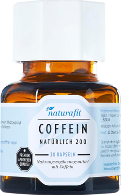 NATURAFIT Coffein nat 200 Kapseln