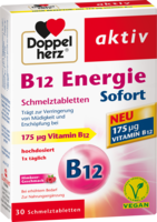 DOPPELHERZ B12 Energie Sofort Schmelztabletten