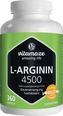 L-ARGININ HOCHDOSIERT 4.500 mg Kapseln