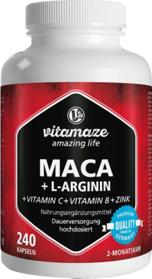 MACA 4:1 hochdosiert+L-Arginin Kapseln